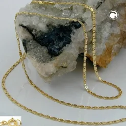 1,2mm S-Panzer Kette Halskette Collier aus 585 Gold Gelbgold, 45cm