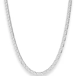 3,8mm S-Panzerkette Silberkette Collier Halskette aus 925 Silber 50cm