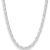 4,5mm S-Panzerkette Silberkette Collier Halskette aus 925 Silber 60cm