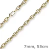7mm Spitz-Anker-Kette aus 585 Gold Gelbgold 55cm Halsschmuck Collier Halskette