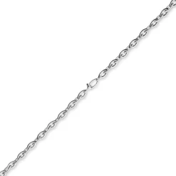 7mm Spitz-Anker-Kette aus 585 Gold Weißgold 45cm Halsschmuck Collier Halskette