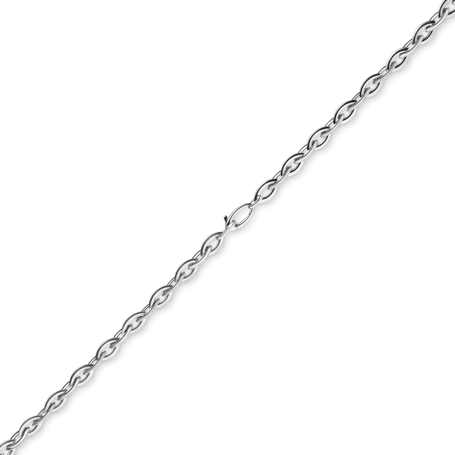 7mm Spitz-Anker-Kette aus 585 Gold Weißgold 45cm Halsschmuck Collier Halskette