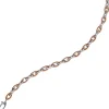 7,5mm Spitzanker Kette Collier aus 585 Gold Weißgold & Rosegold, 45cm
