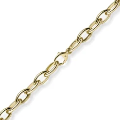 11mm spitz-oval Kette Halskette Collier aus 585 Gold Gelbgold 50cm