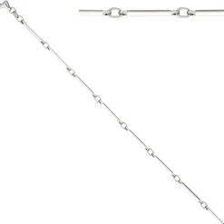 2,8mm Stäbchen Armband Silberarmband Armkette aus echtem 925 Silber, 19cm