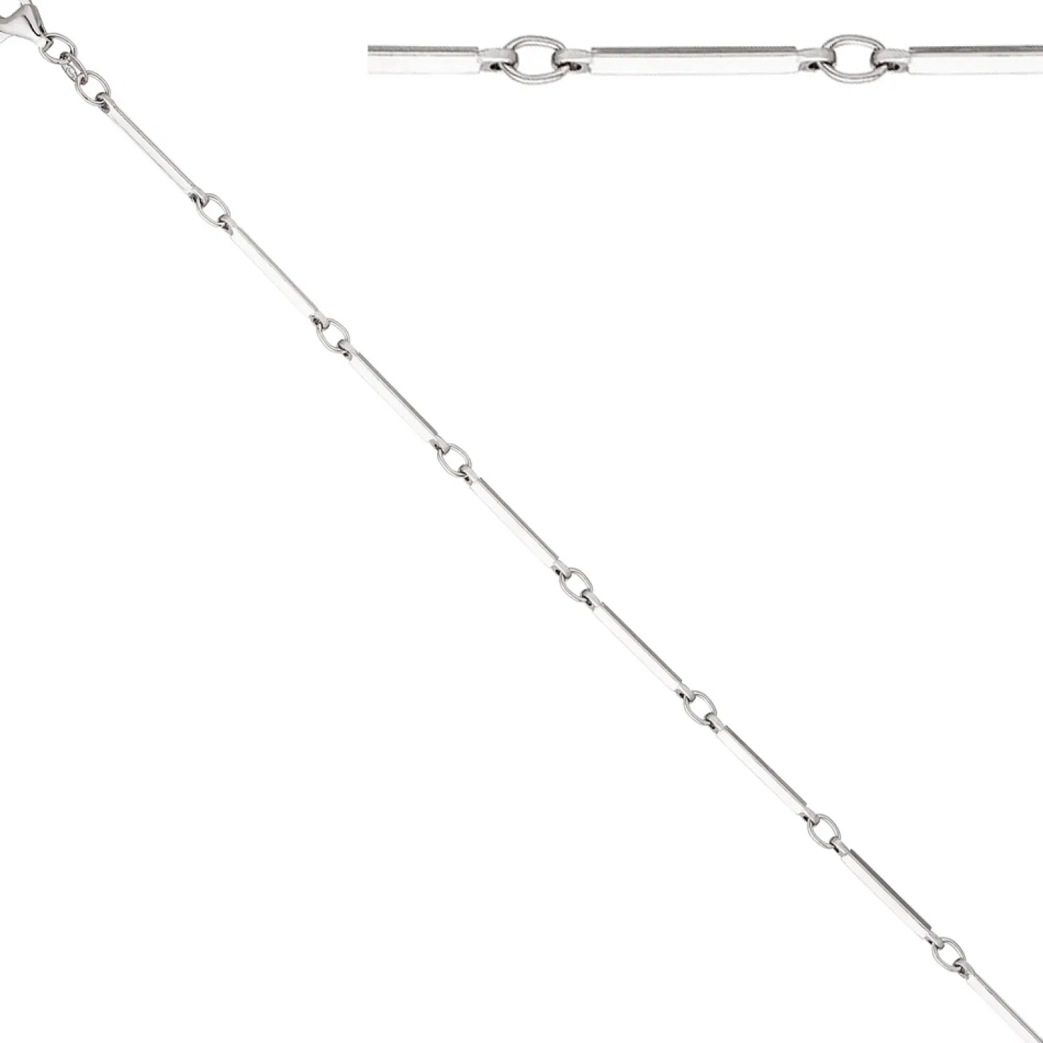 2,8mm Stäbchen Armband Silberarmband Armkette aus echtem 925 Silber, 19cm