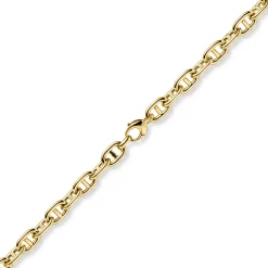 8mm Steg-Anker Kette Halskette Collier aus 585 Gold Gelbgold 50cm