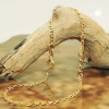 2mm Steg-Anker Kette Halskette Collier aus 9Kt 375 Gold Gelbgold glänzend 45cm