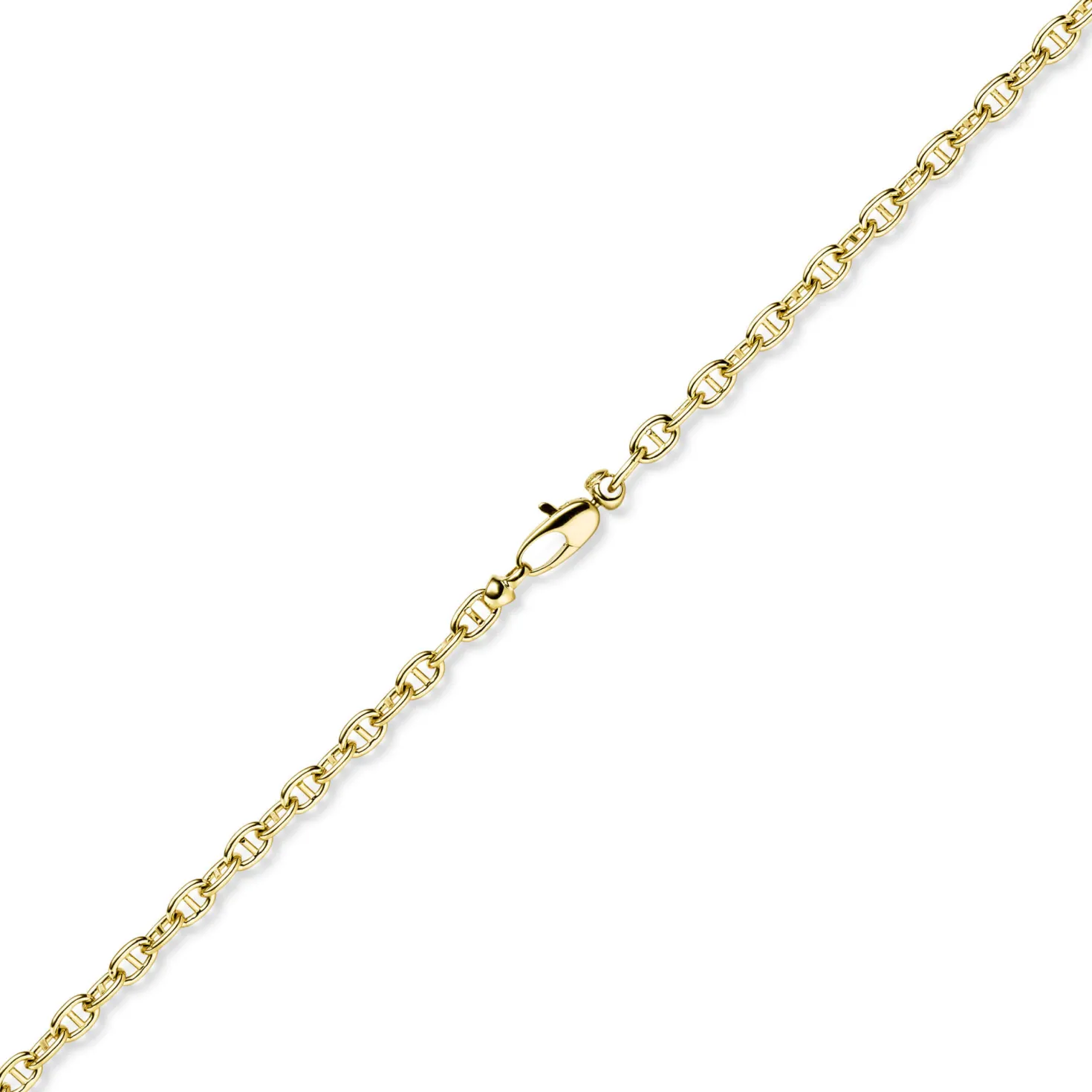 4mm Steg-Ankerkette Kette Collier Halskette aus 585 Gold Gelbgold 45cm