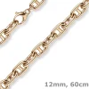 12mm Steg-Ankerkette Kette Collier Halskette aus 585 Gold Rotgold 60cm