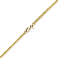 3mm Strickcollier Kette Halsreif 750 Gold Gelbgold 42cm Damen Goldkette