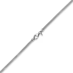 3mm Strickcollier Kette Halsreif, 585 Gold Weißgold, 50cm, Damen