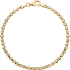3,6mm Tennisarmband aus 333 Gold Gelbgold mit 45 Zirkonia 19cm Armschmuck