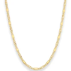 3mm Tigeraugenkette Goldkette Collier Halskette aus 585 Gold Gelbgold 50cm
