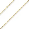 3mm Tigeraugenkette Goldkette Collier Halskette aus 585 Gold Gelbgold 45cm