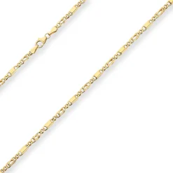 3mm Tigeraugenkette Goldkette Collier Halskette aus 585 Gold Gelbgold 45cm