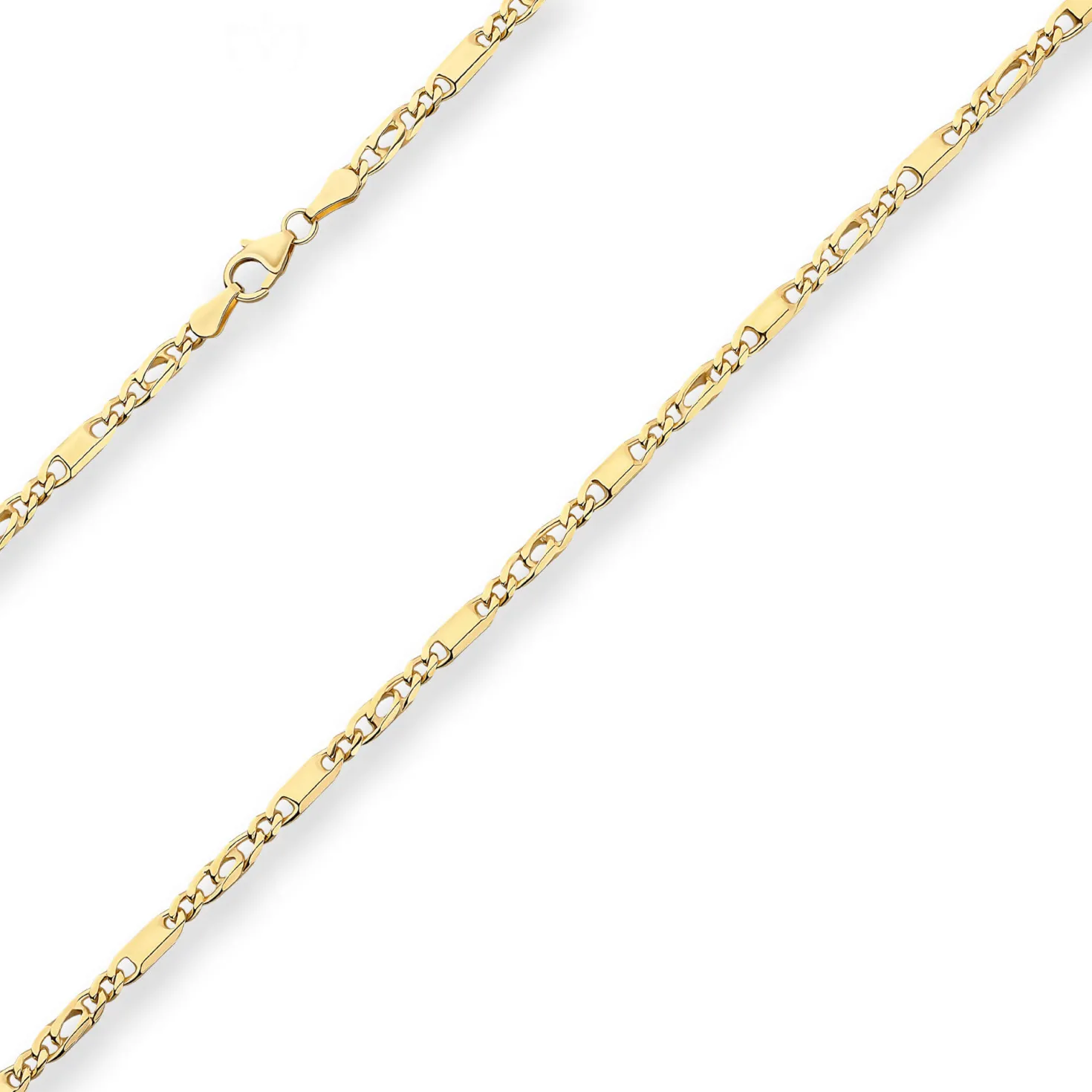 3mm Tigeraugenkette Goldkette Collier Halskette aus 585 Gold Gelbgold 45cm