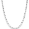 3,9mm Tigeraugenkette Silberkette Collier Halskette aus 925 Silber 45cm