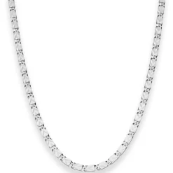 3,9mm Tigeraugenkette Silberkette Collier Halskette aus 925 Silber 50cm