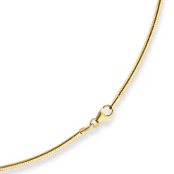 1,9mm Tondakette oval Collier Omegareif Halskette aus 585 Gold Gelbgold 45cm