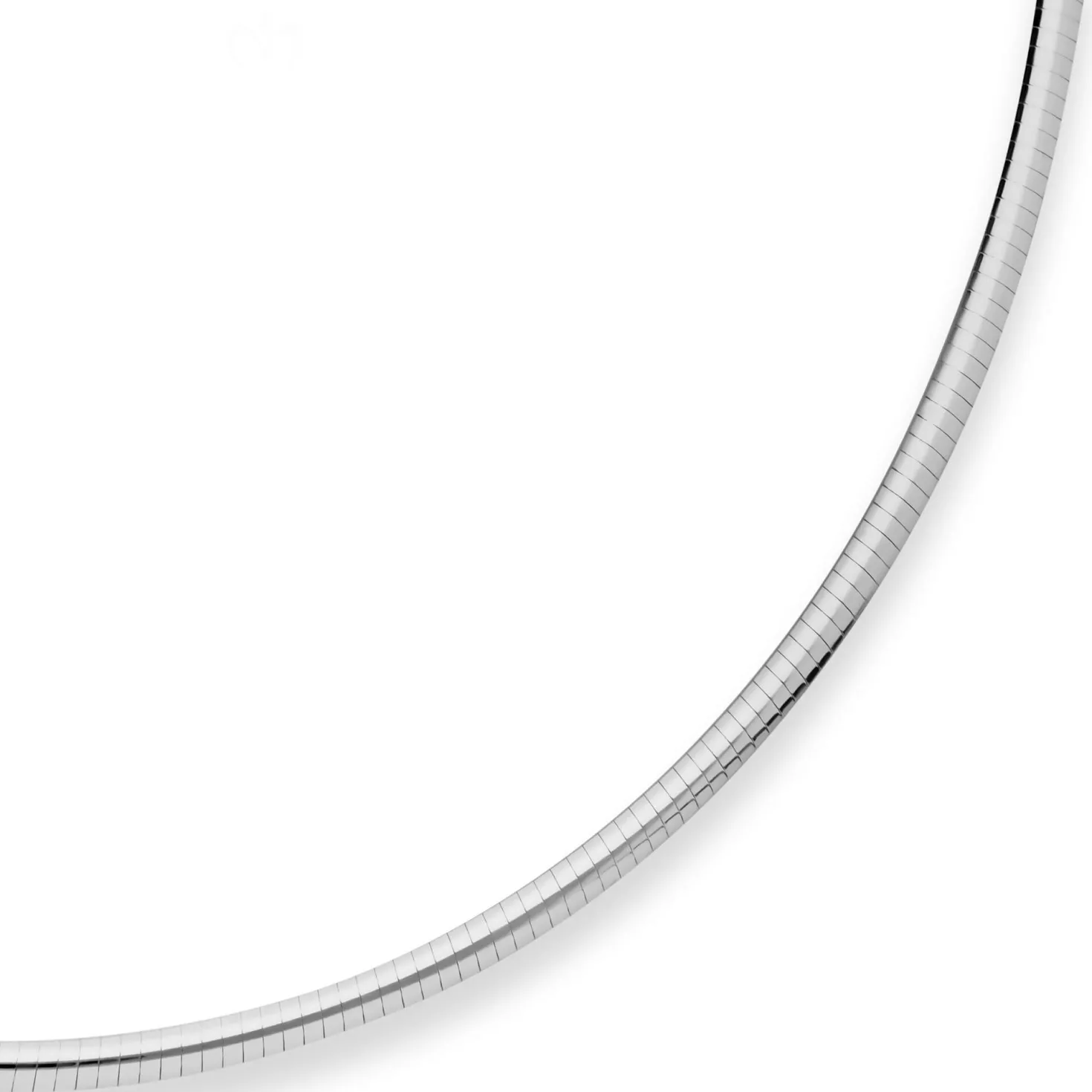 3mm Tondakette oval Silberkette Collier Halskette aus 925 Silber rhodiniert 45cm