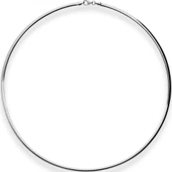 3mm Tondakette oval Silberkette Collier Halskette aus 925 Silber rhodiniert 45cm