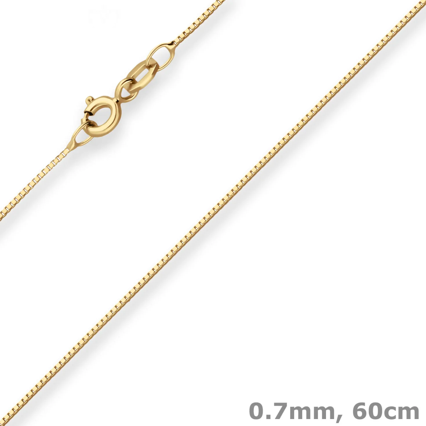 0,7mm Veneziakette Collier Halskette aus 375 Gold Gelbgold 60cm