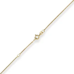 0,9mm Veneziakette Collier Halskette aus 333 Gold Gelbgold 45cm mit Zwischenöse