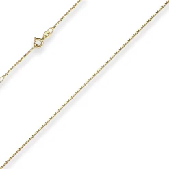0,9mm Veneziakette Collier Halskette aus 333 Gold Gelbgold 42cm mit Zwischenöse