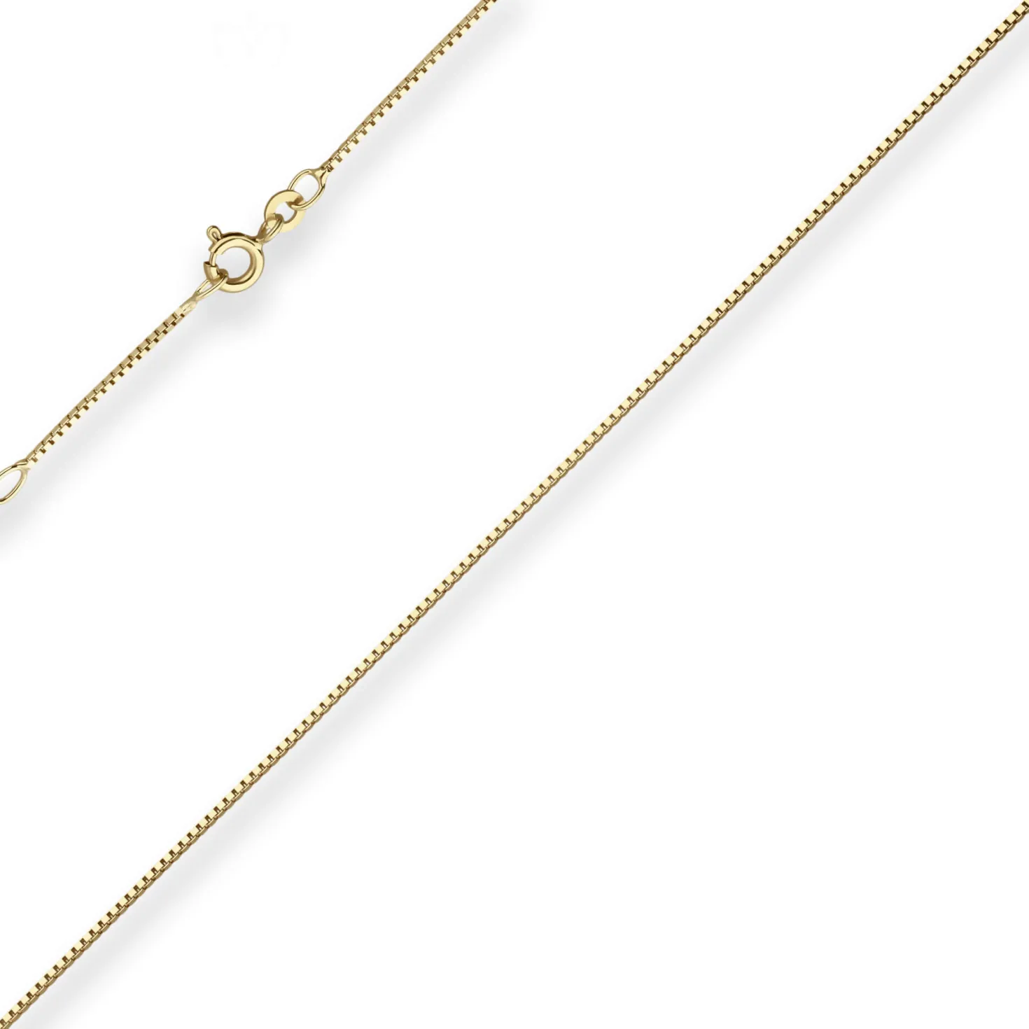 0,9mm Veneziakette Collier Halskette aus 333 Gold Gelbgold 38cm mit Zwischenöse