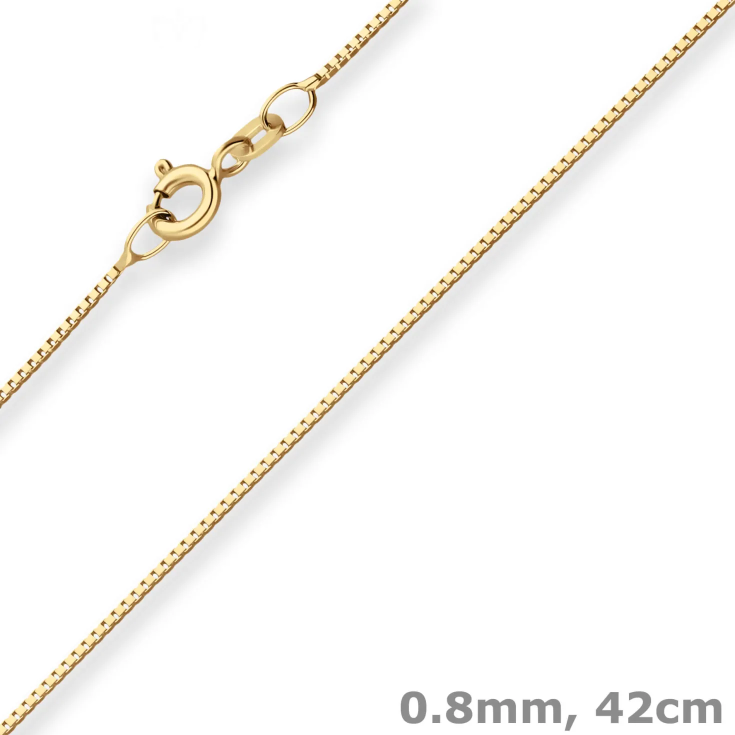 0,8mm Veneziakette Goldkette Collier Halskette aus 333 Gold Gelbgold 42cm