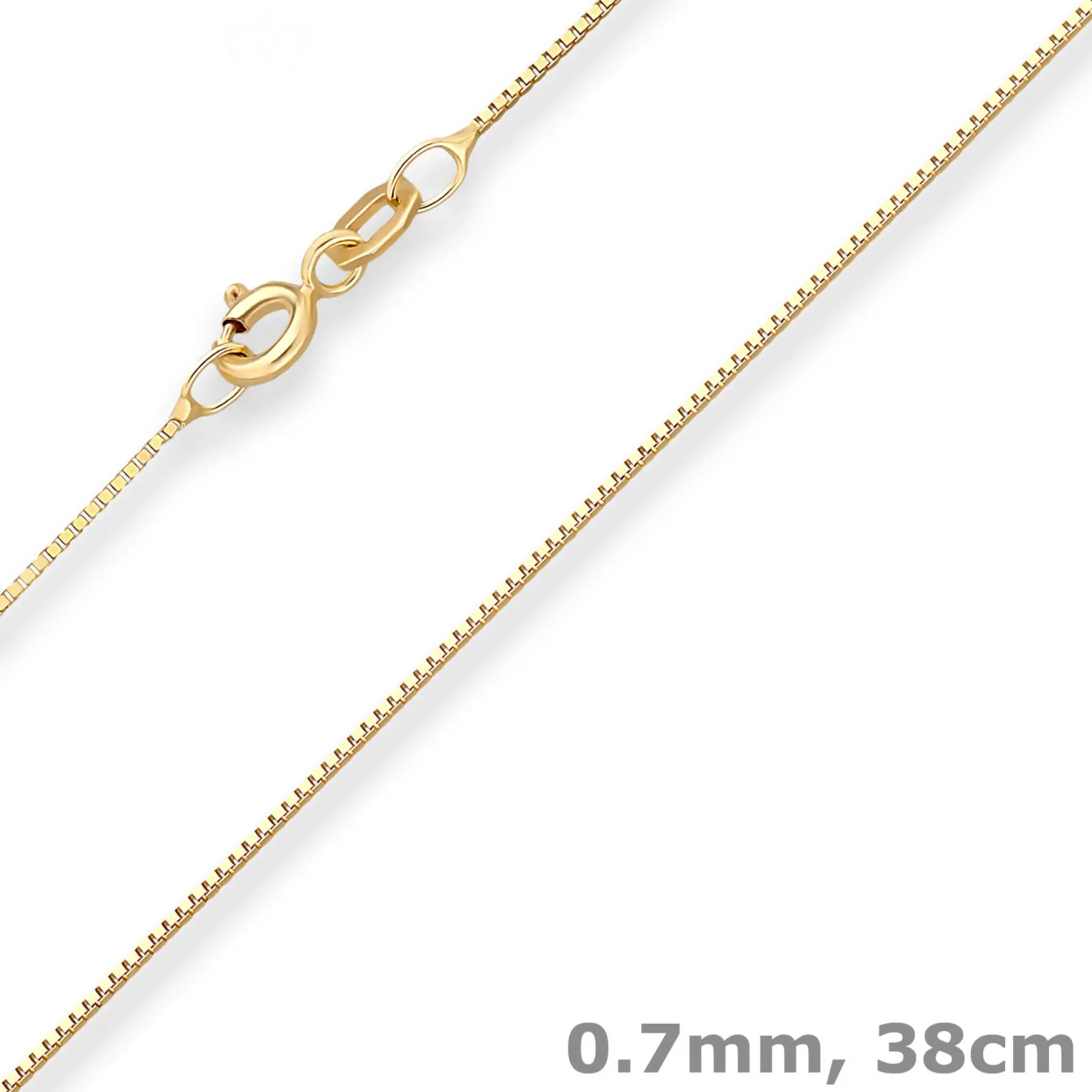 0,7mm Veneziakette Goldkette Collier Halskette aus 750 Gold Gelbgold 38cm
