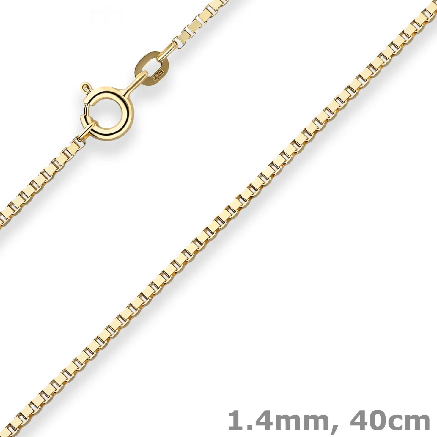 1,4mm Veneziakette Goldkette Collier Halskette aus 333 Gold Gelbgold 40cm