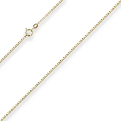 1,4mm Veneziakette Goldkette Collier Halskette aus 333 Gold Gelbgold 40cm