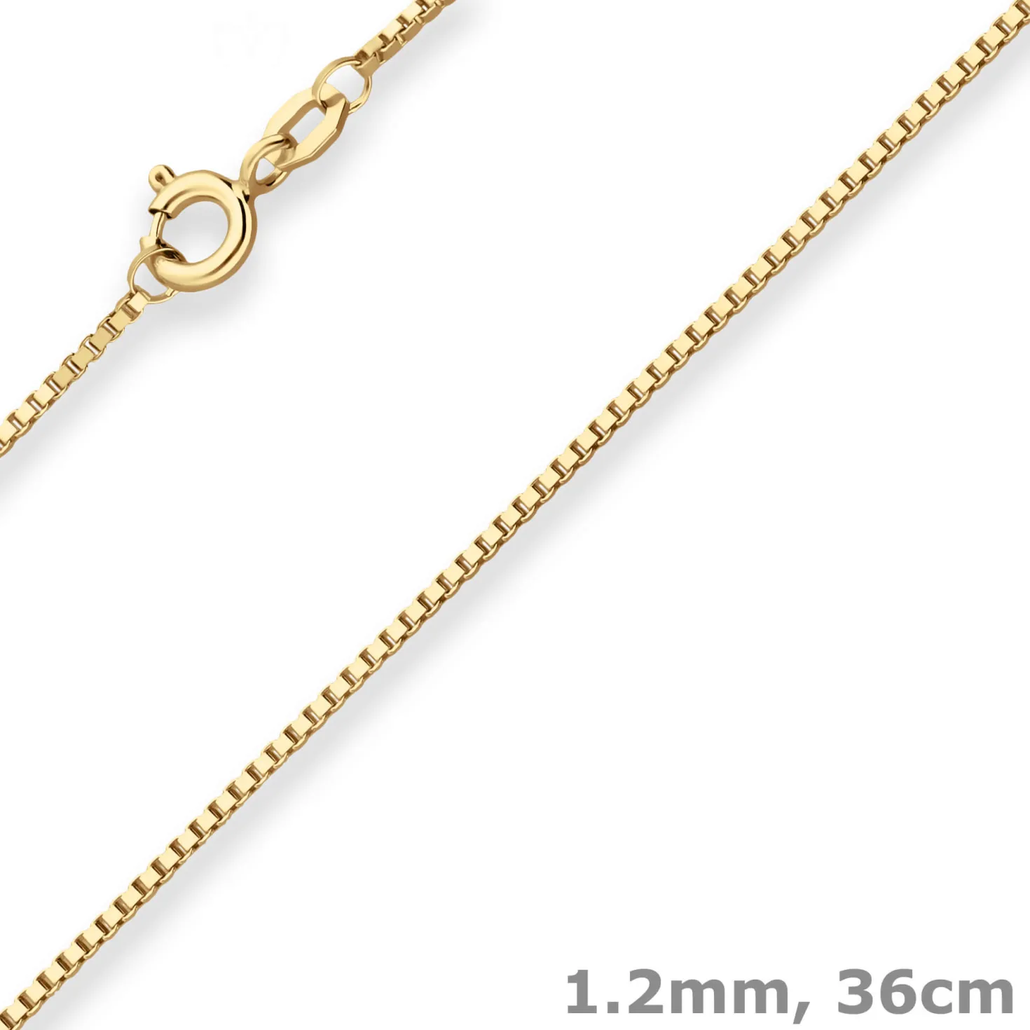 1,2mm Veneziakette Goldkette Collier Halskette aus 333 Gold Gelbgold 36cm