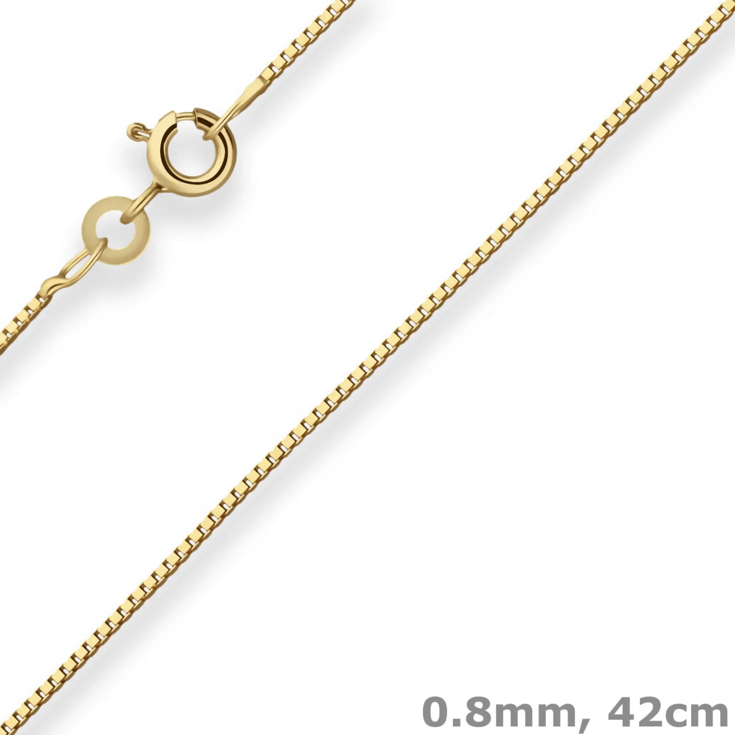0,8mm Veneziakette Goldkette Collier Halskette aus 333 Gold Gelbgold 42cm