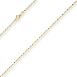 1,2mm Veneziakette Goldkette Collier Halskette aus 375 Gold Gelbgold 60cm