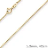 1,2mm Veneziakette Goldkette Collier Halskette aus 375 Gold Gelbgold 42cm