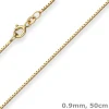 0,9mm Veneziakette Goldkette Collier Halskette aus 333 Gold Gelbgold 50cm