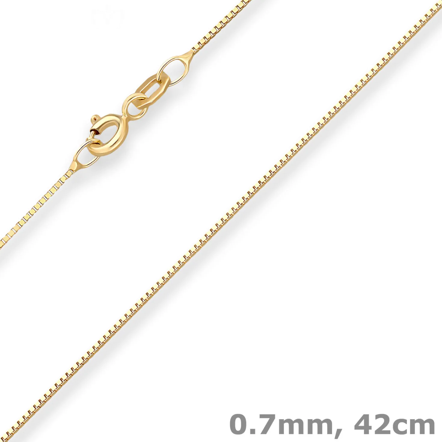 0,7mm Veneziakette Goldkette Collier Halskette aus 750 Gold Gelbgold 42cm