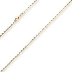 1,2mm Veneziakette Goldkette Collier Halskette aus 585 Gold Gelbgold 45cm