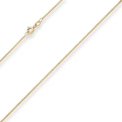 0,9mm Veneziakette Goldkette Collier Halskette aus 333 Gold Gelbgold 34cm
