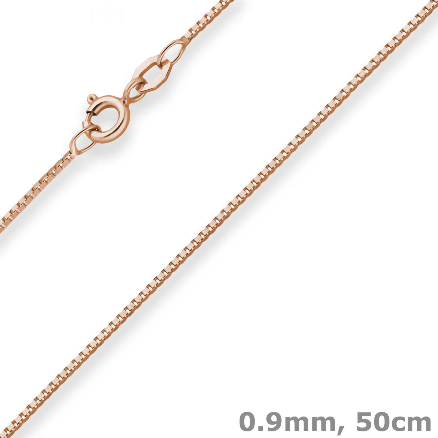 0,9mm Veneziakette Goldkette Collier Halskette aus 585 Gold Rotgold 50cm