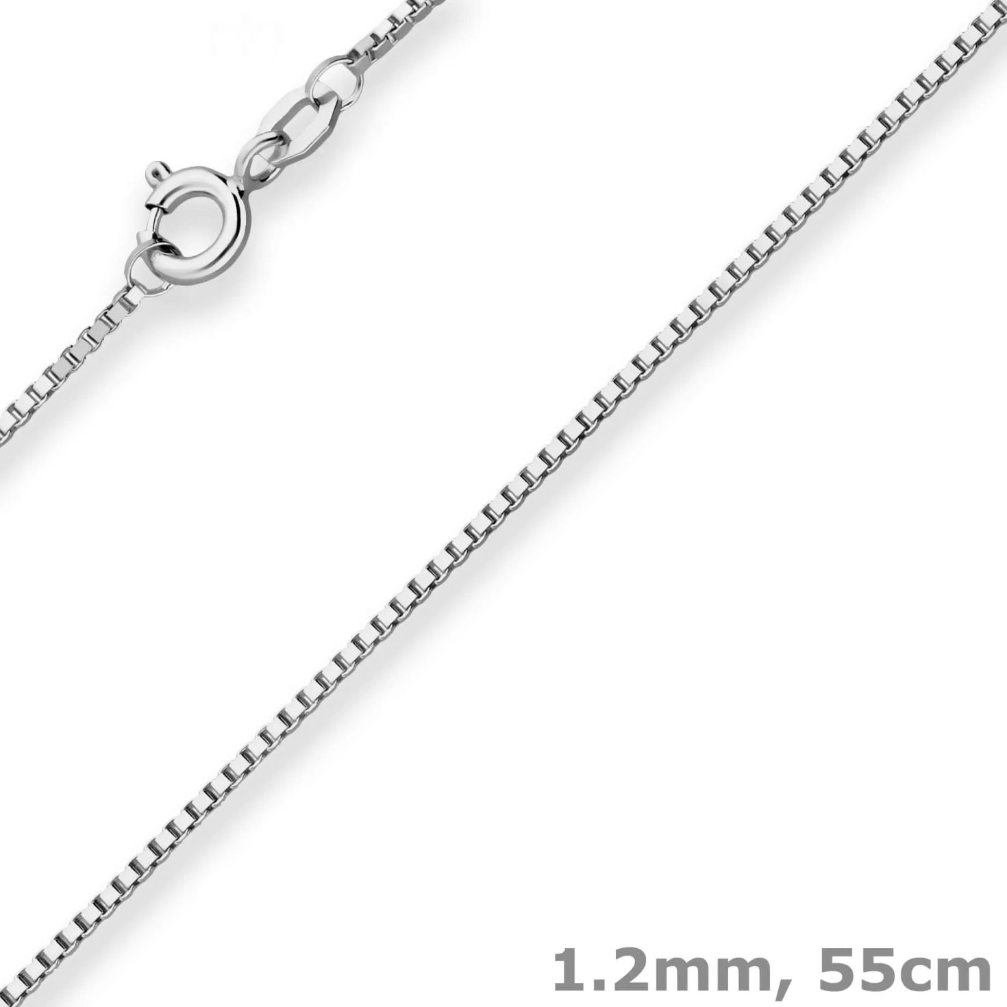 1,2mm Veneziakette Goldkette Collier Halskette aus 585 Gold Weißgold 55cm