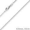 0,9mm Veneziakette Goldkette Collier Halskette aus 750 Gold Weißgold 42cm