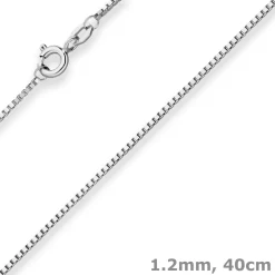 1,2mm Veneziakette Goldkette Collier Halskette aus 333 Gold Weißgold 40cm