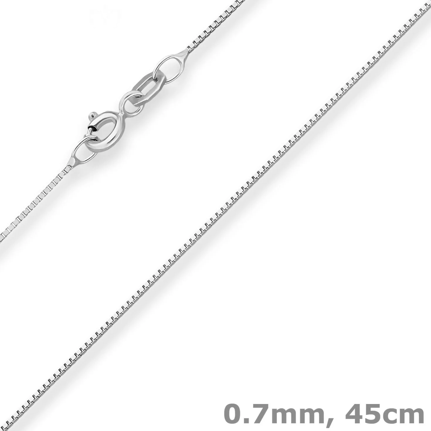 0,7mm Veneziakette Goldkette Collier Halskette aus 375 Gold Weißgold 45cm