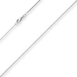 0,9mm Veneziakette Goldkette Collier Halskette aus 750 Gold Weißgold 50cm