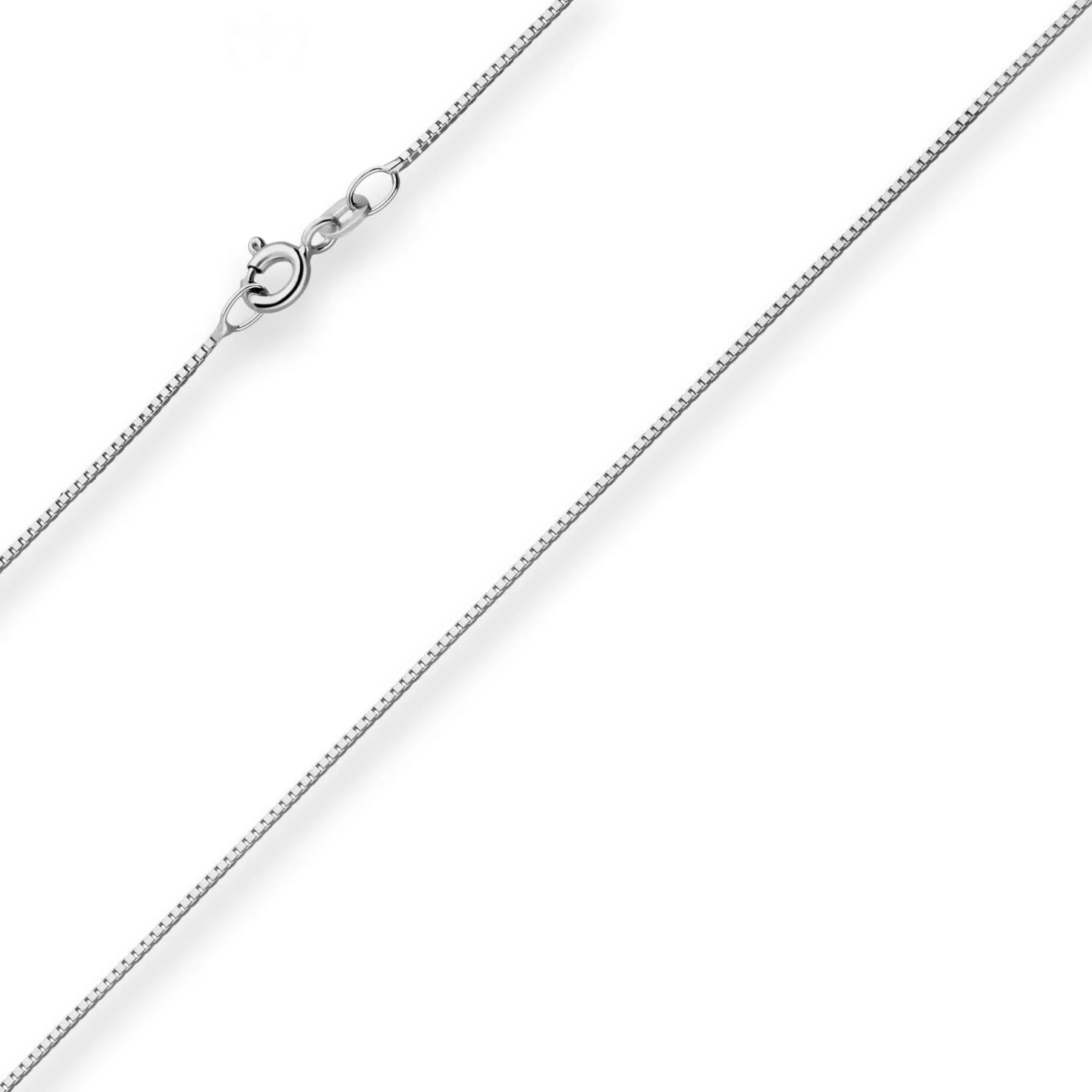 0,8mm Veneziakette Goldkette Collier Halskette aus 585 Gold Weißgold 38cm