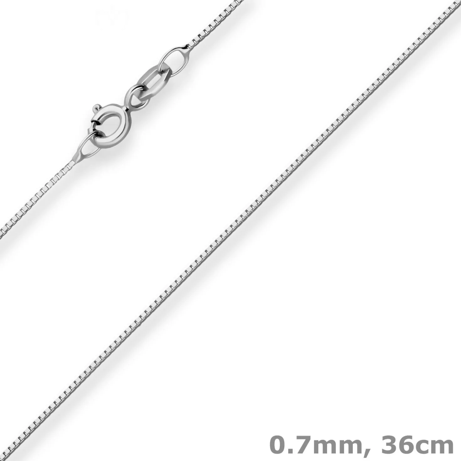 0,7mm Veneziakette Goldkette Collier Halskette aus 585 Gold Weißgold 36cm